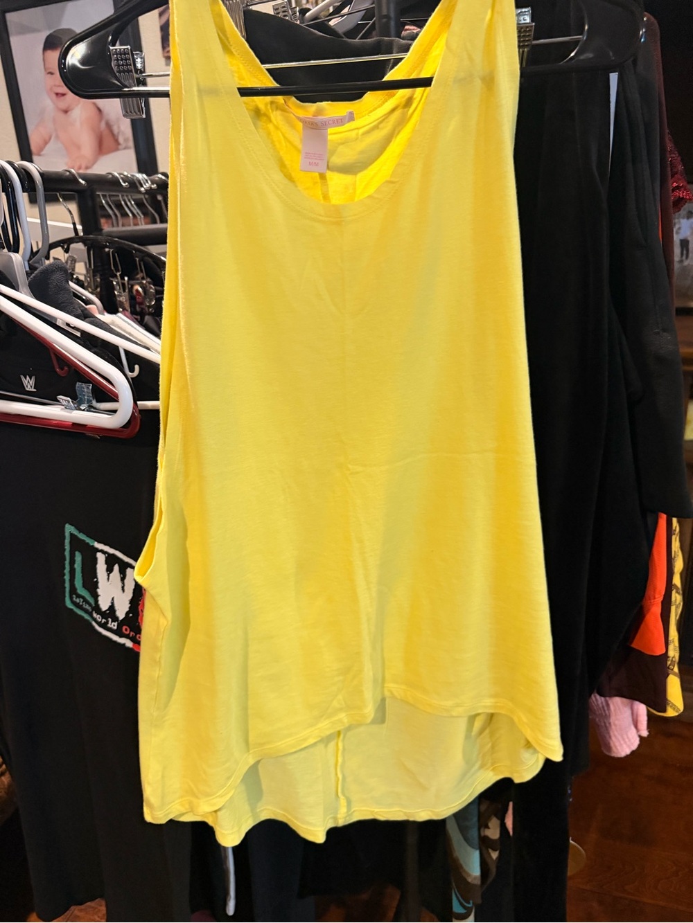 Victoria's Secret Bright Yellow Racerback Tank Top